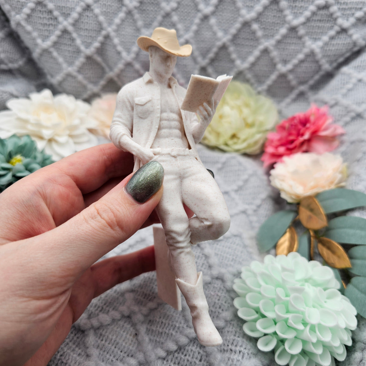 Regaldeko Cowboy Reader Marmor | 3D Druck