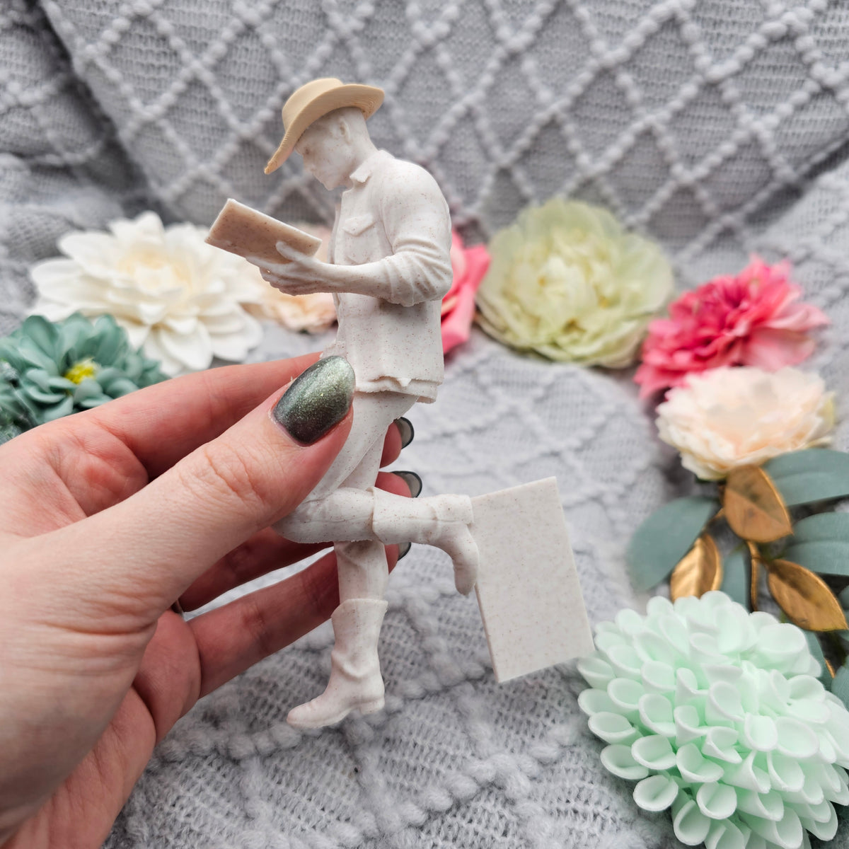 Regaldeko Cowboy Reader Marmor | 3D Druck