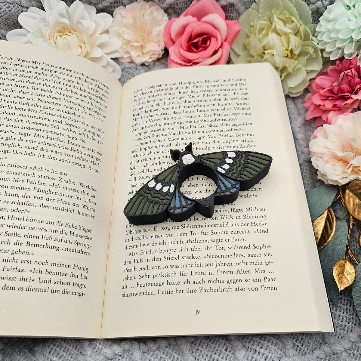 Buchseitenhalter Nachtfalter | Bookish Zubehör