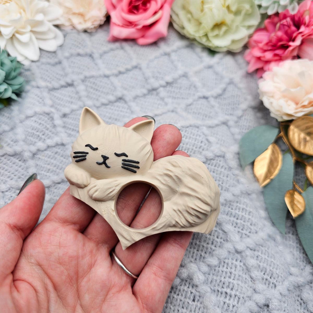 Buchseitenhalter Katze Beige | Bookish Zubehör