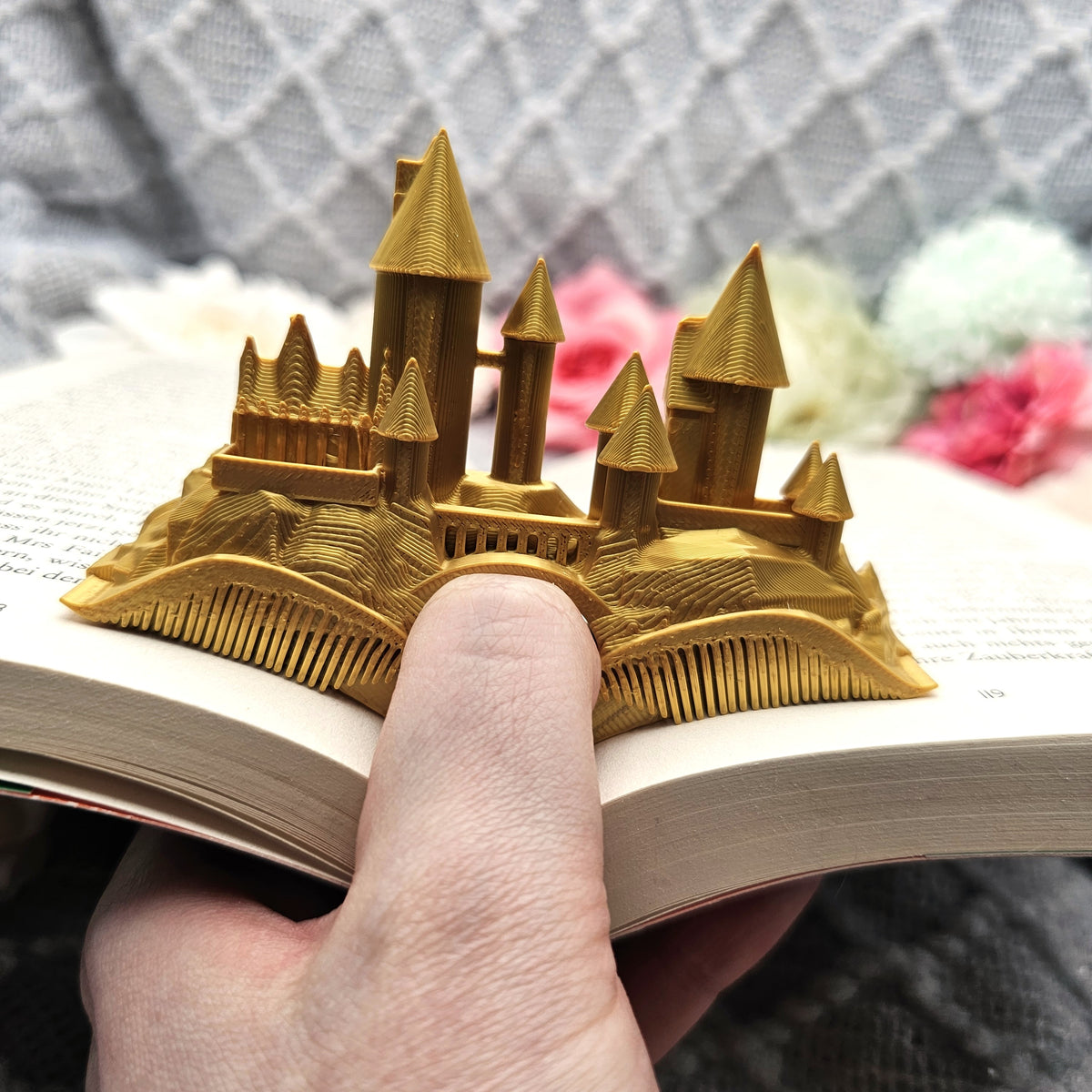 Buchseitenhalter Schloss Gold | Bookish Zubehör