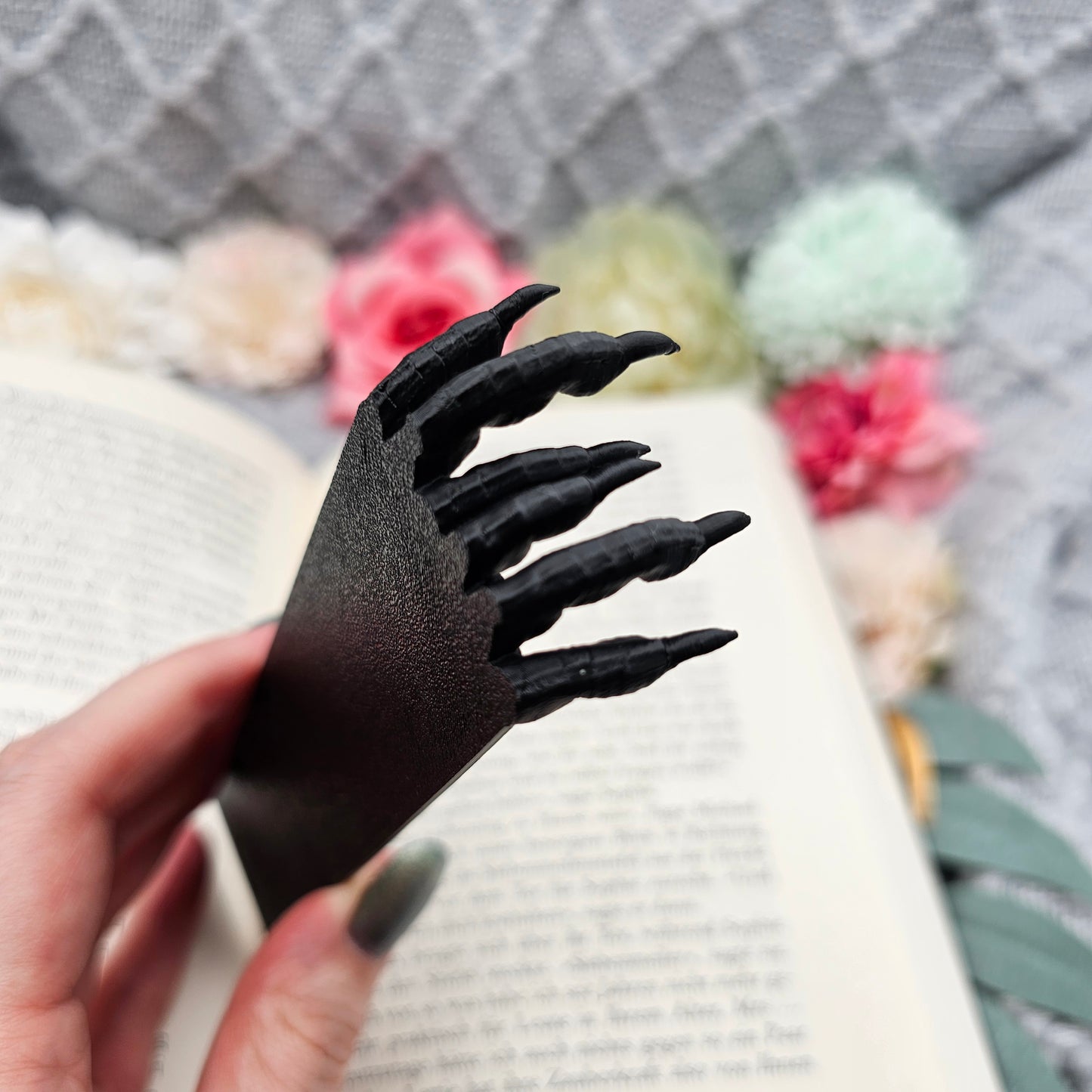 Lesezeichen Drachenklaue schwarz/gold | 3D Druck | Bookmark