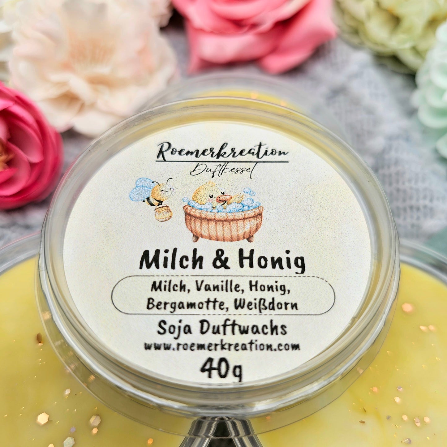 Schale 40 g | Milch & Honig | Duftwachs