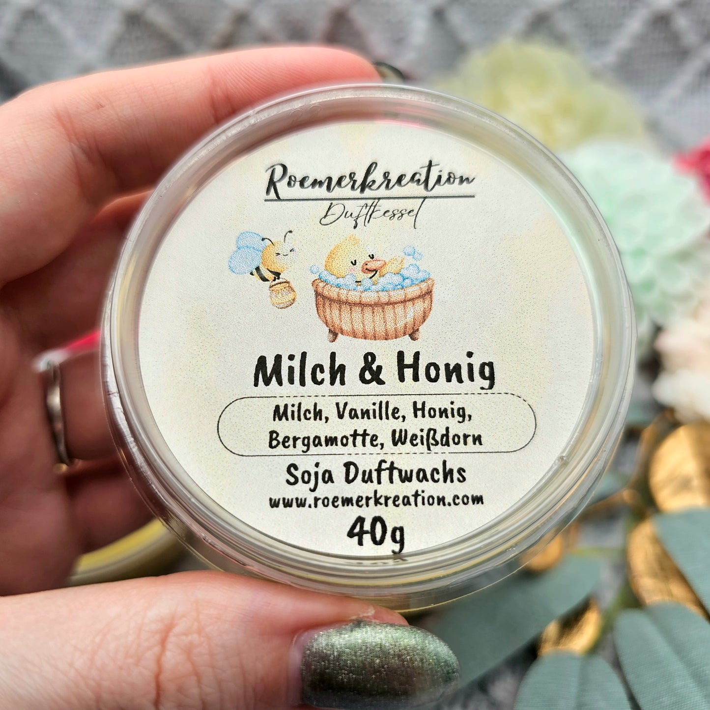 Schale 40 g | Milch & Honig | Duftwachs