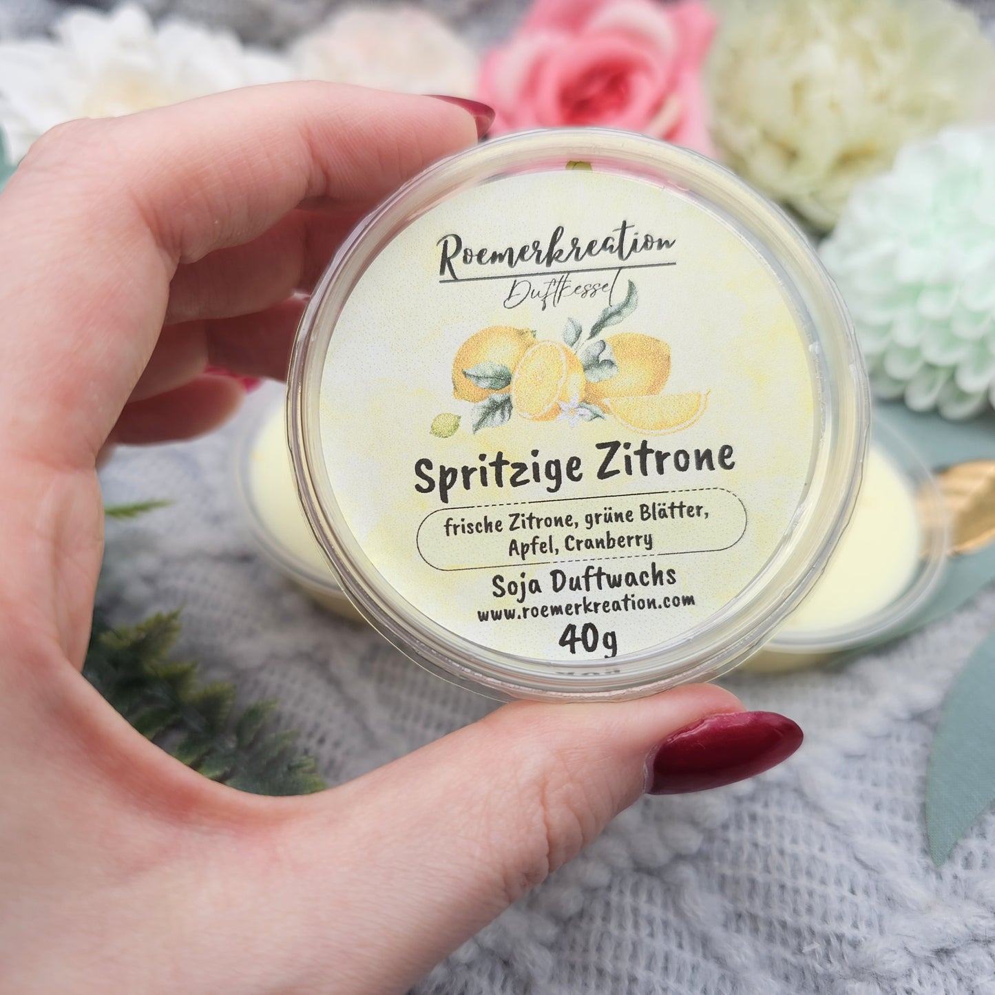 Schale 40 g | Spritzige Zitrone | Duftwachs