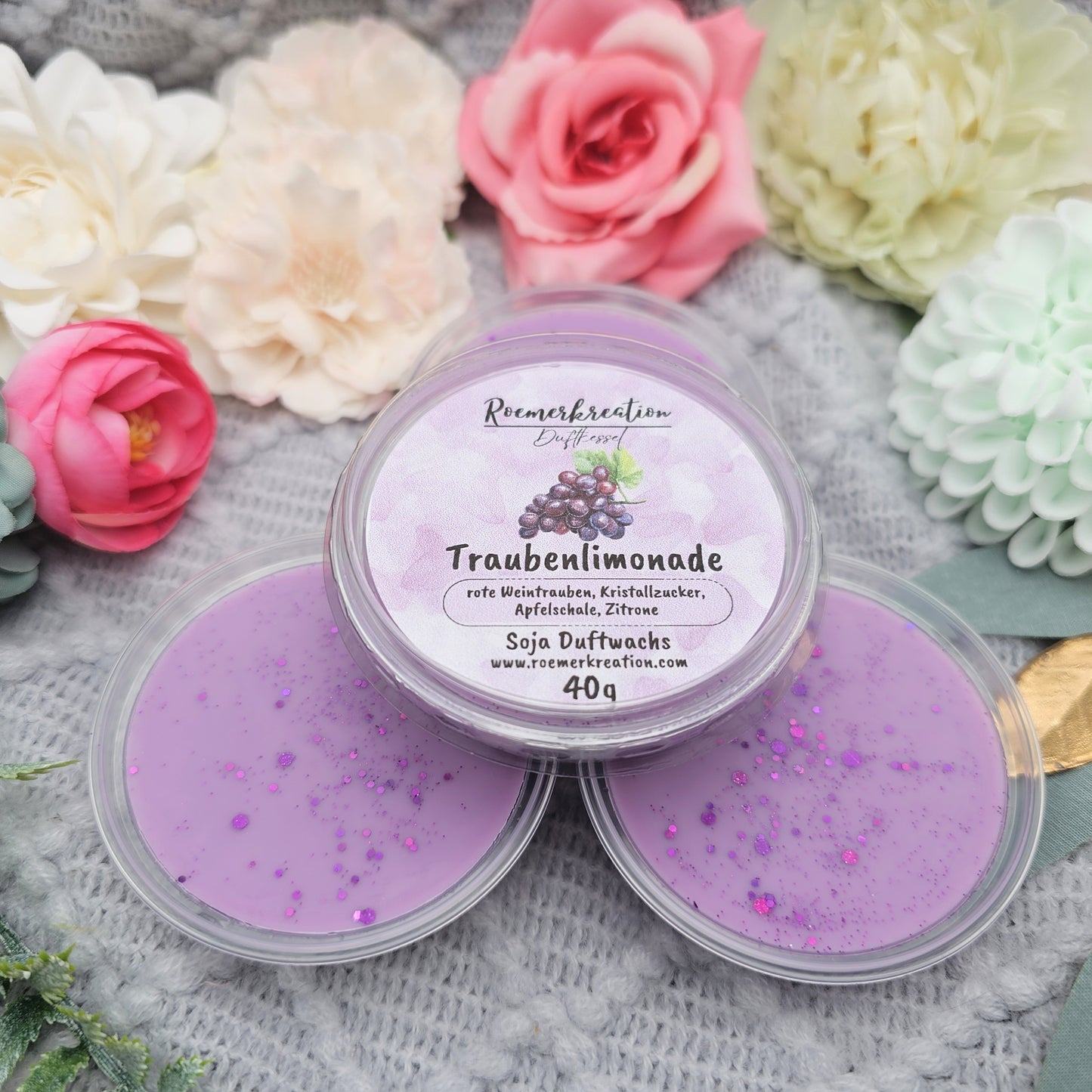 Schale 40 g | Traubenlimonade | Duftwachs