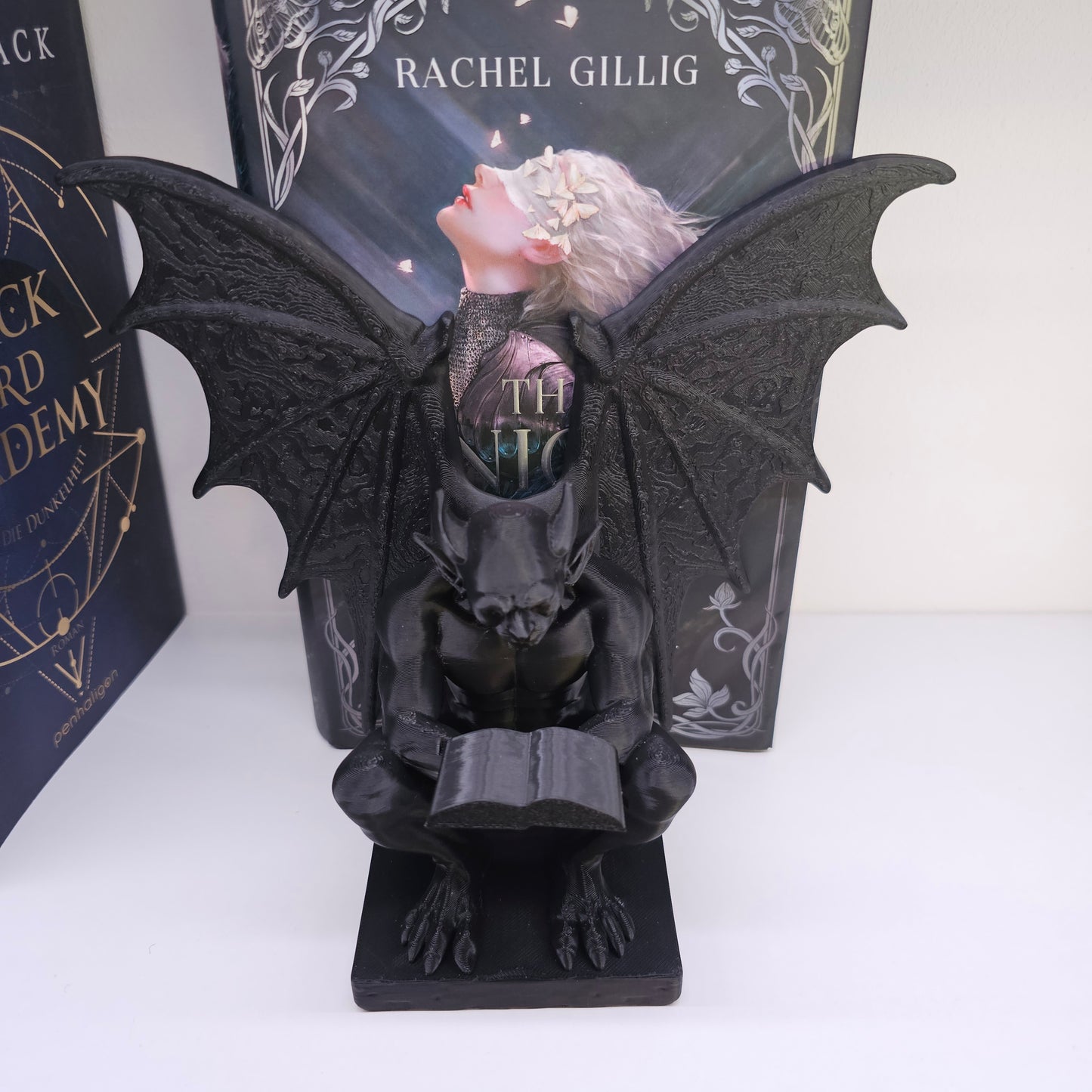 Buchstütze Gargoyle Schwarz | 3D Druck | Buchhalter
