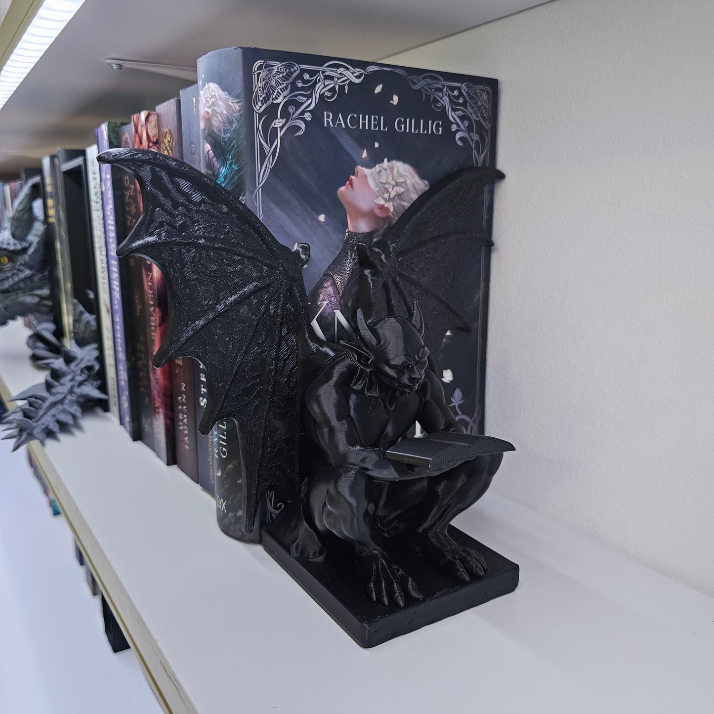 Buchstütze Gargoyle Schwarz | 3D Druck | Buchhalter