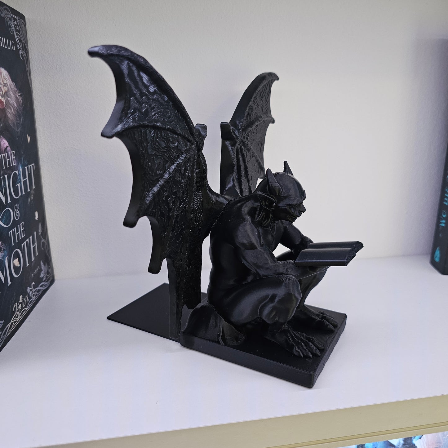 Buchstütze Gargoyle Schwarz | 3D Druck | Buchhalter