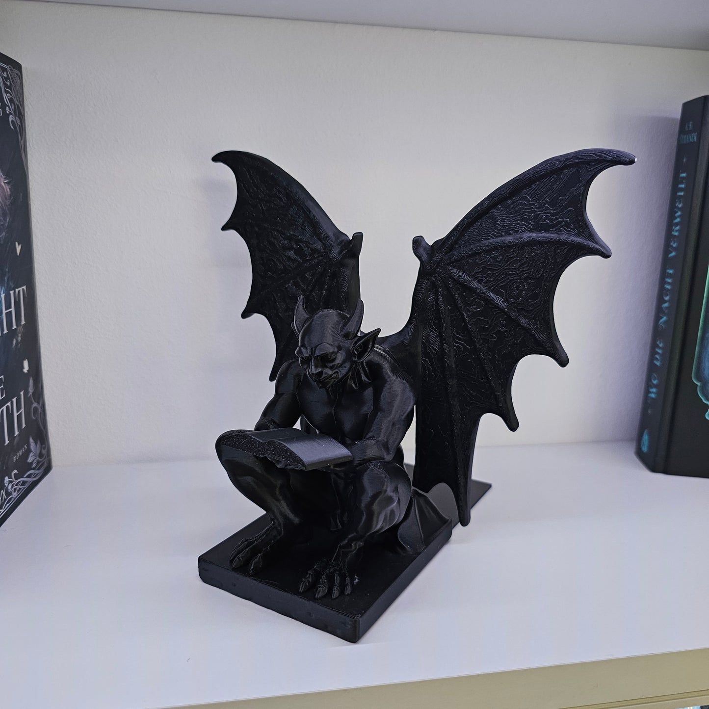 Buchstütze Gargoyle Schwarz | 3D Druck | Buchhalter
