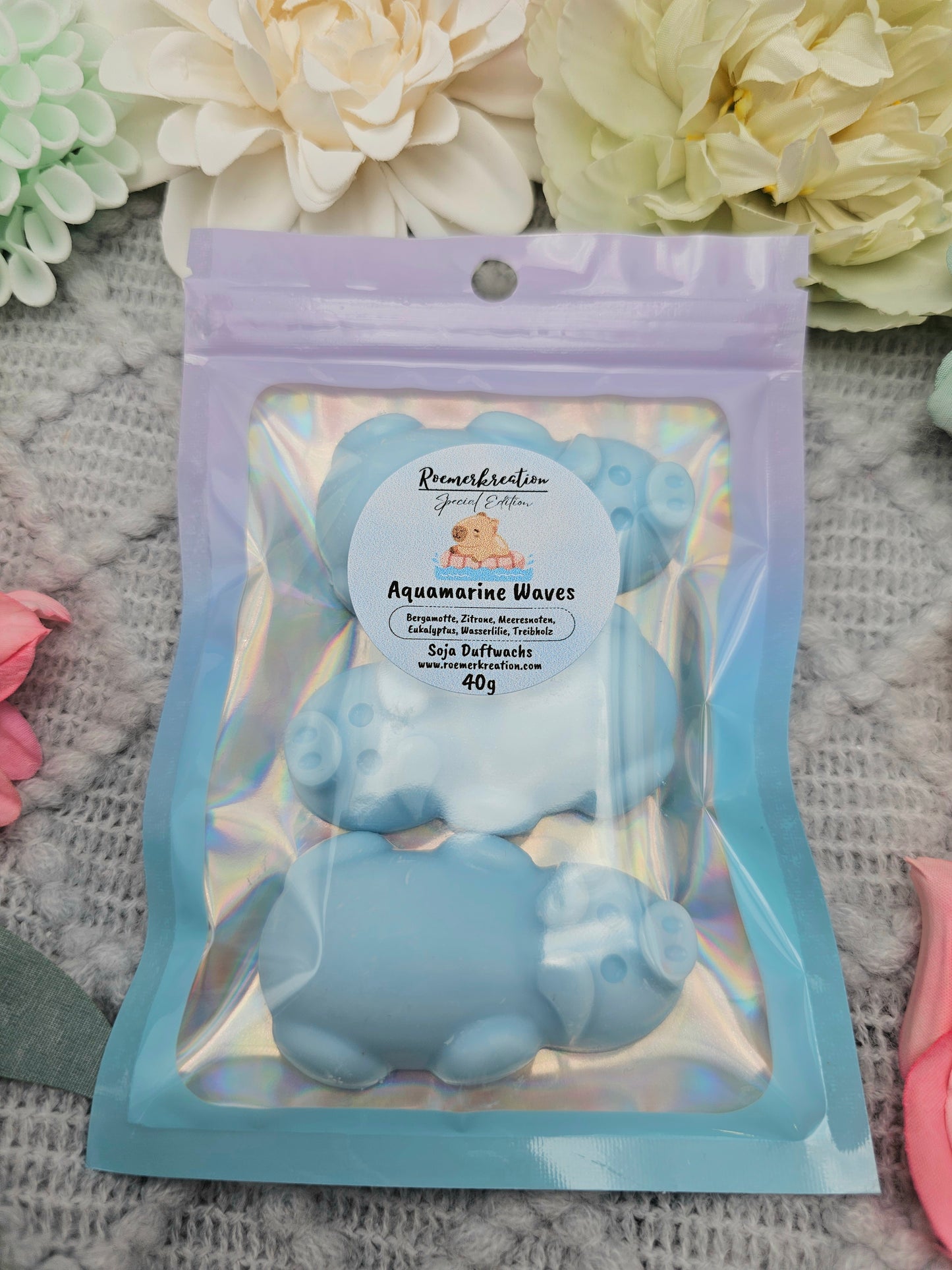 Meerschweinchen 40 g | Aquamarine Waves | Duftwachs