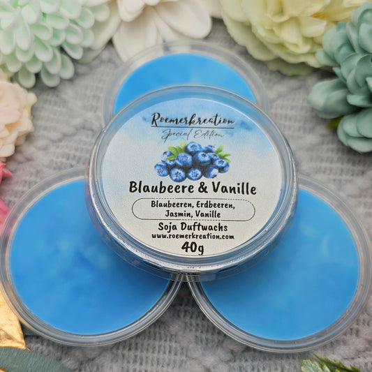 Schale 40 g | Blaubeere & Vanille | Duftwachs