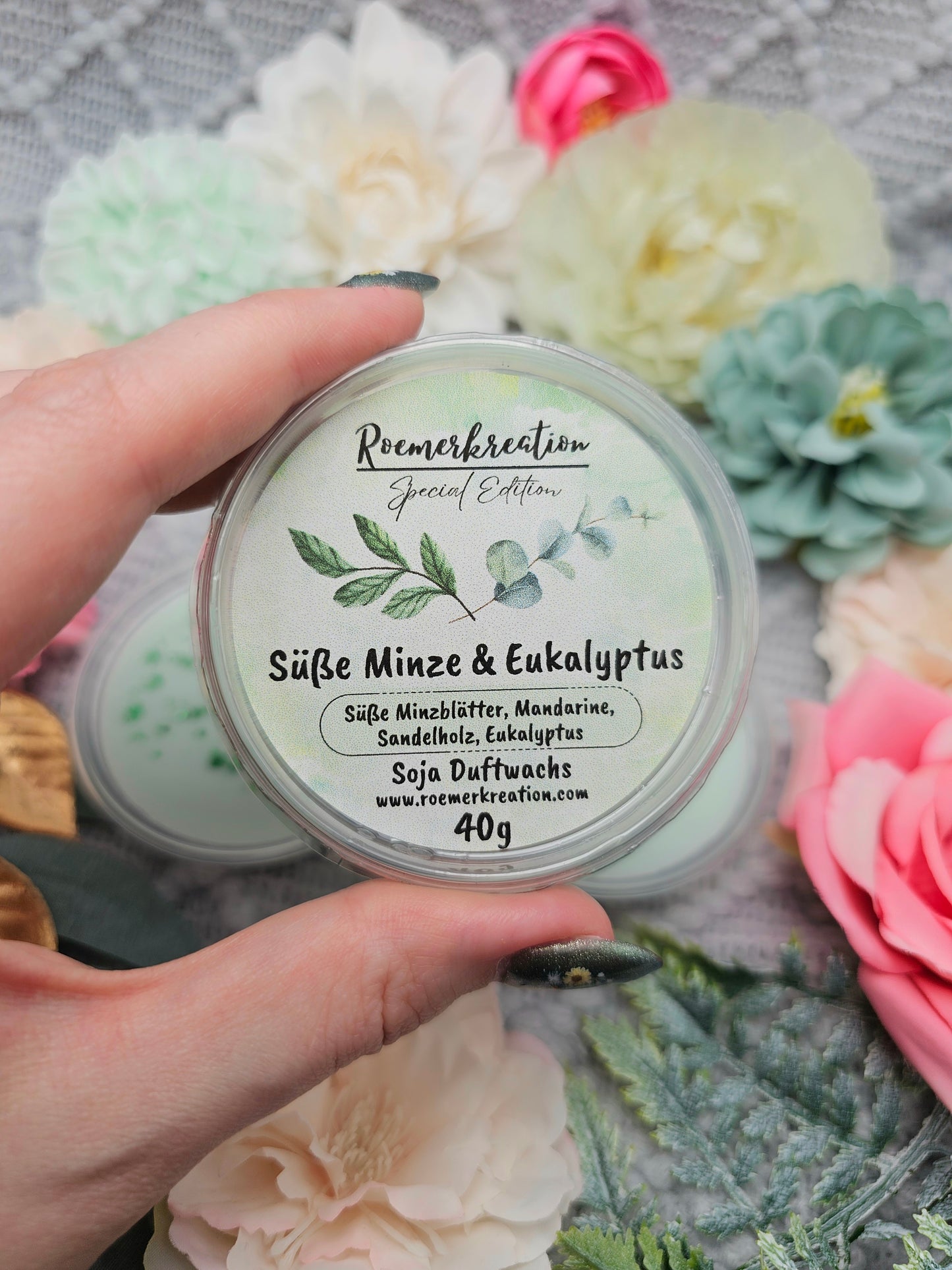 Schale 40 g | Süße Minze & Eukalyptus | Duftwachs