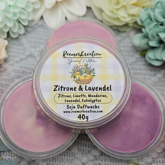 Schale 40 g | Zitrone & Lavendel | Duftwachs