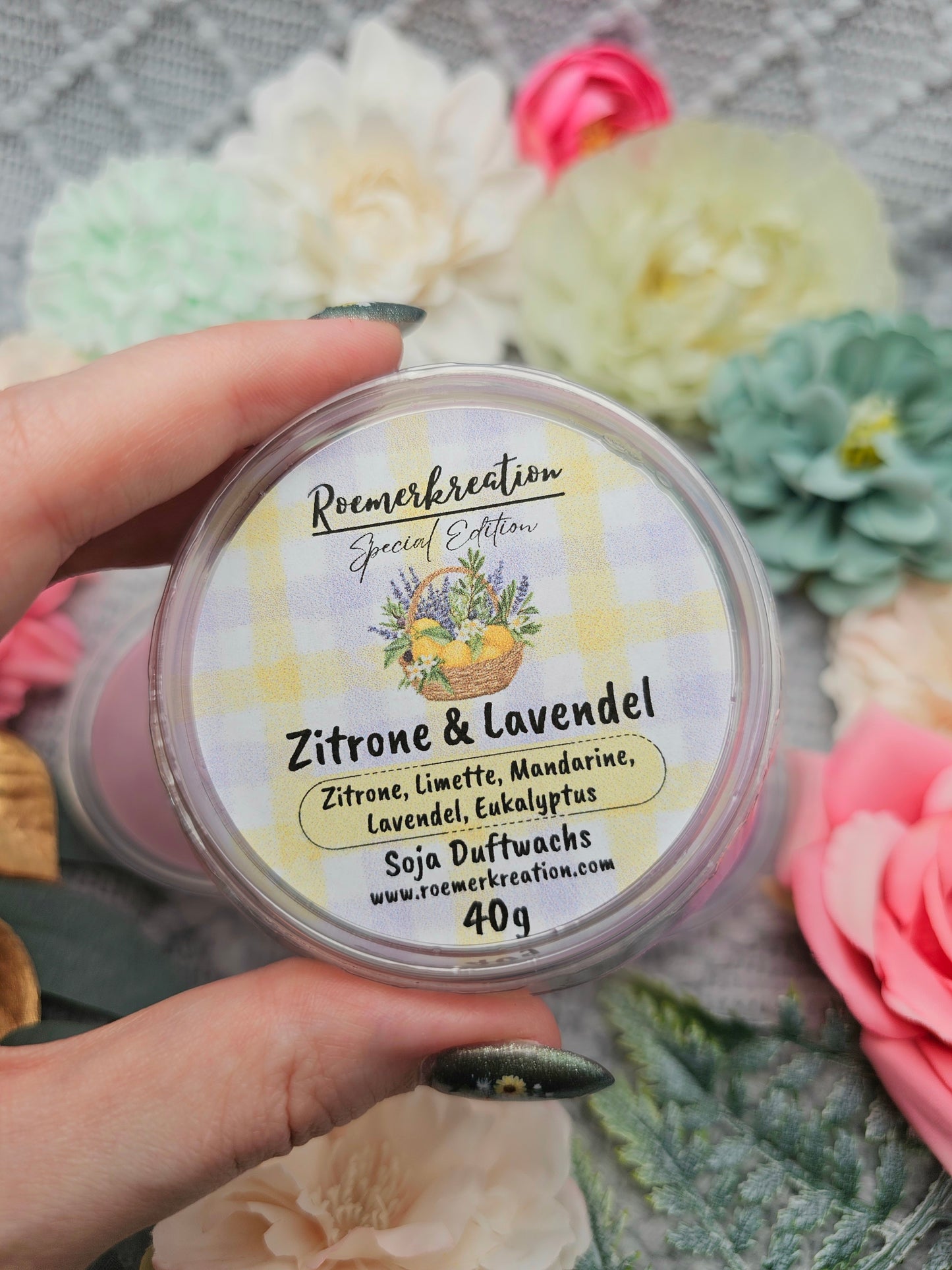 Schale 40 g | Zitrone & Lavendel | Duftwachs