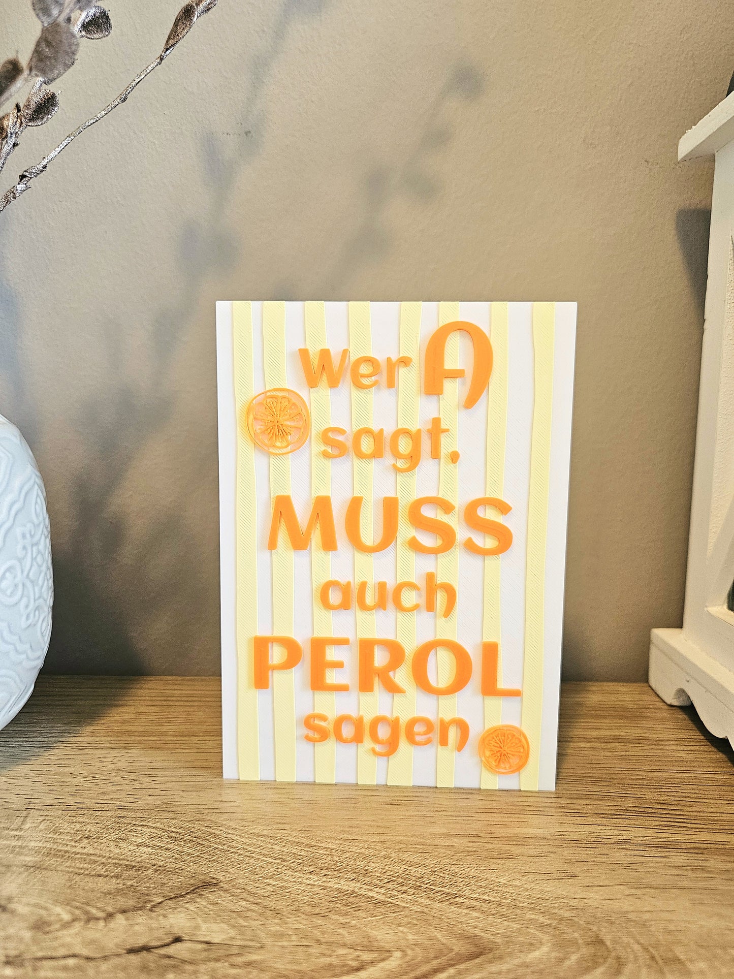 Statement Display Stand | If you say A, you must also say Perol | Customizable | 3D Print