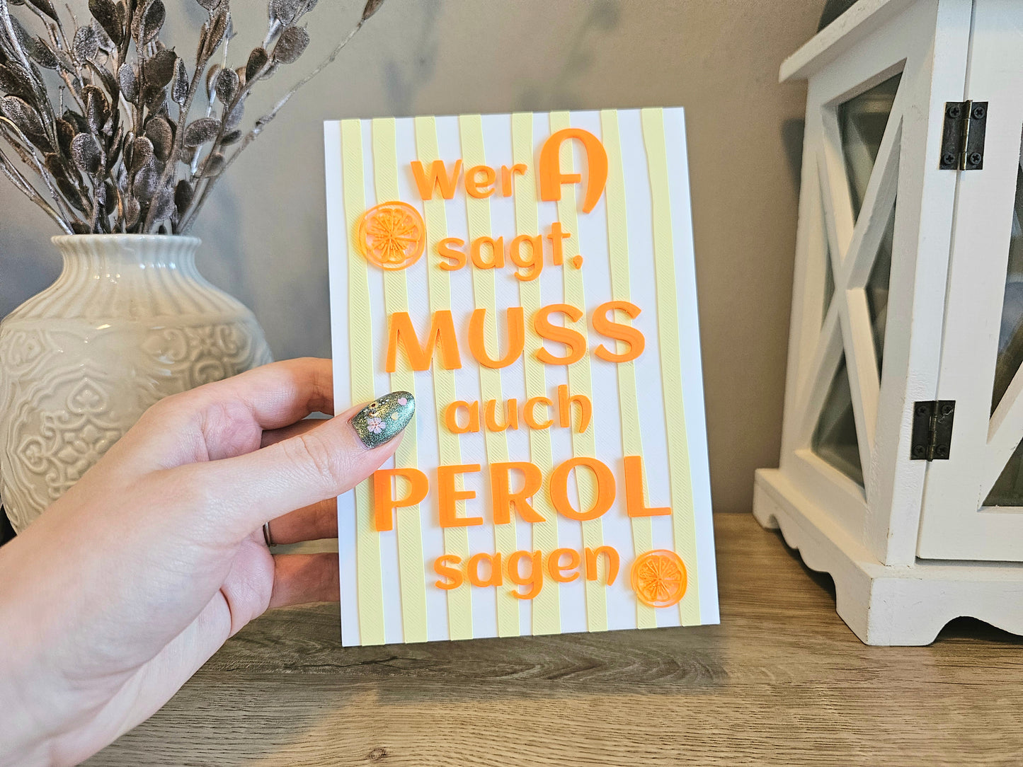 Statement Schild | Wer A sagt | Personalisierbar | 3D Druck