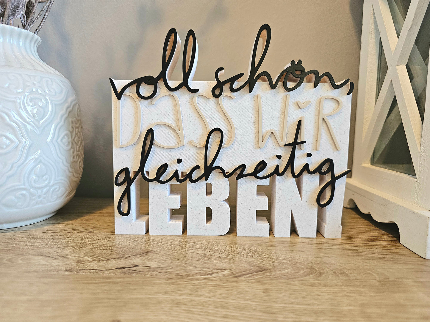 Lettering Display Stand | So beautiful that we live at the same time | Customizable | 3D Print