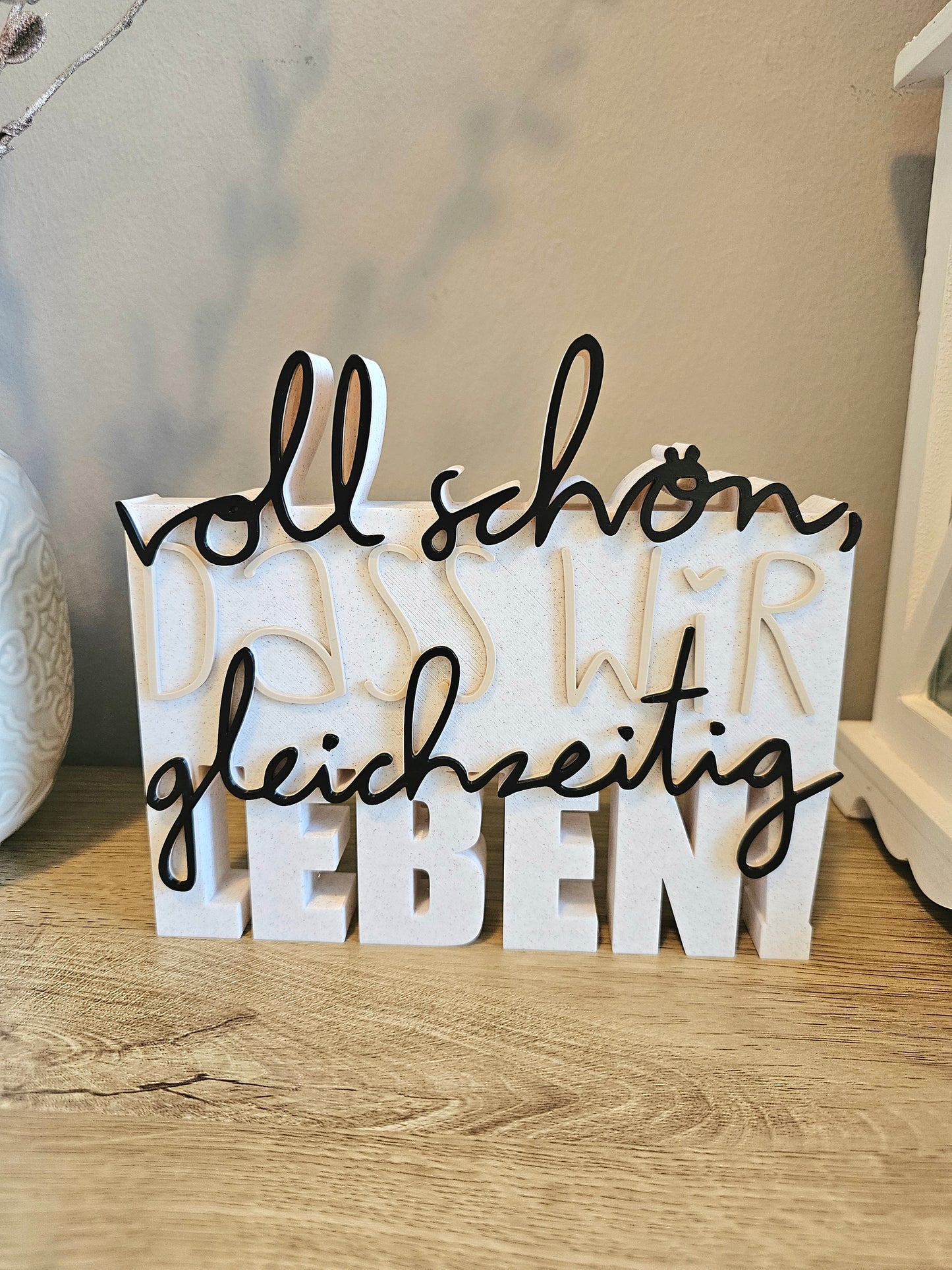 Lettering Display Stand | So beautiful that we live at the same time | Customizable | 3D Print