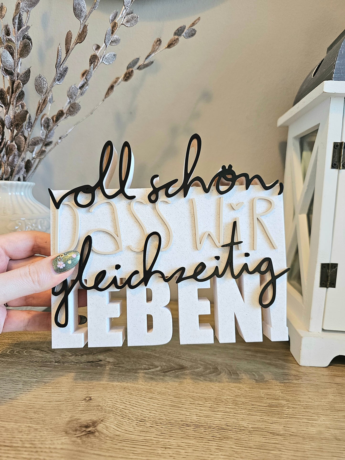 Lettering Display Stand | So beautiful that we live at the same time | Customizable | 3D Print