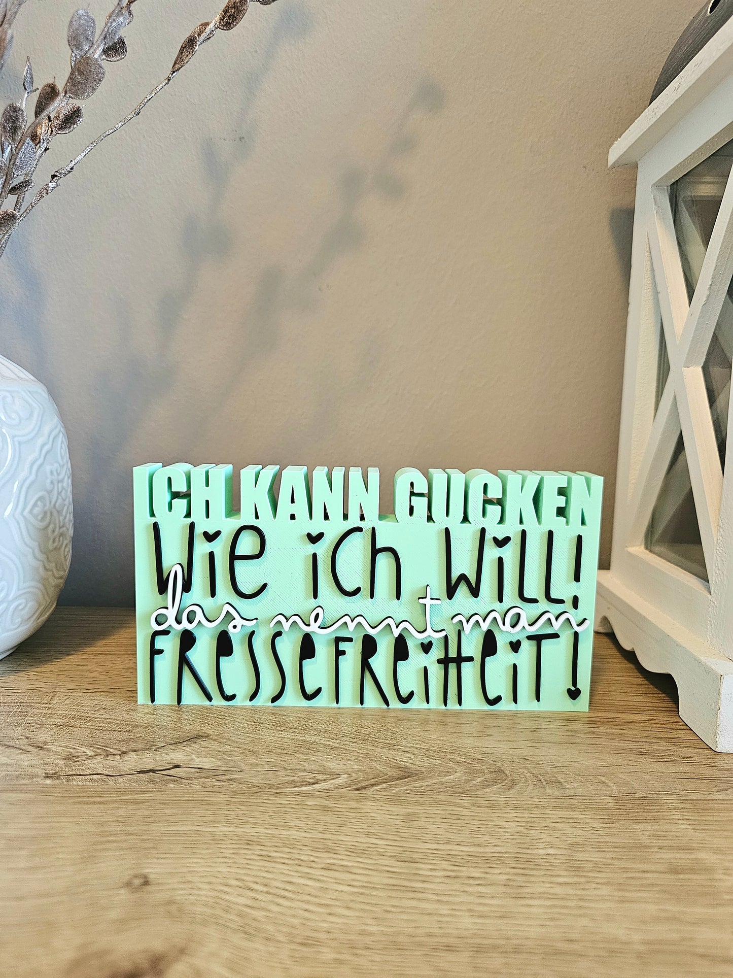 Lettering Display | I can look however I want! That's called freedom of expression! | Customizable | 3D Print