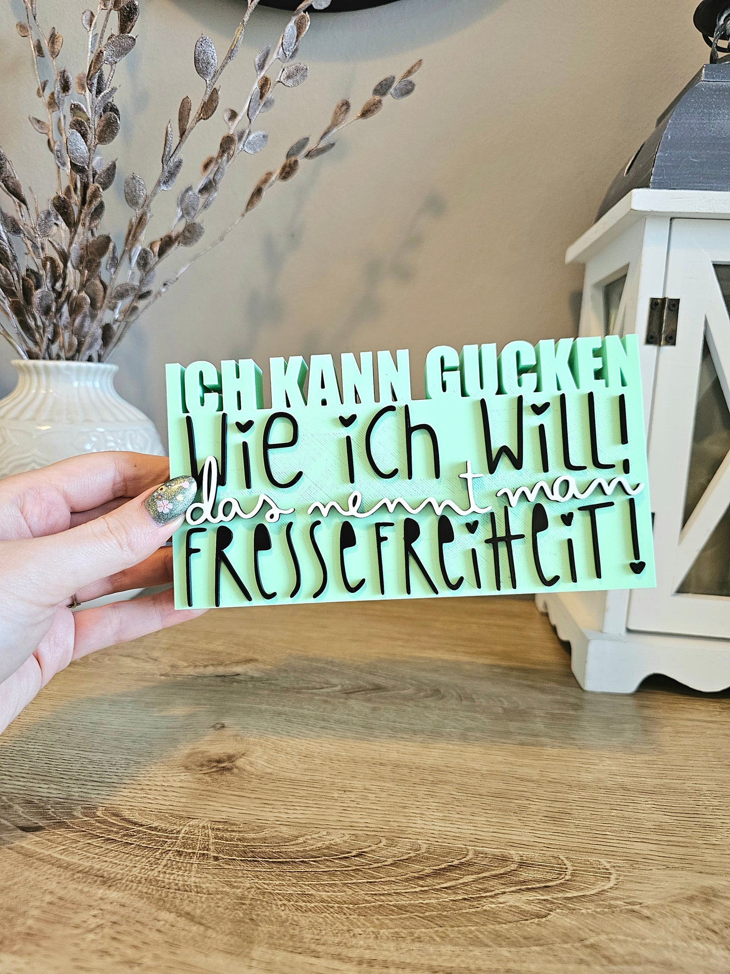 Lettering Display | I can look however I want! That's called freedom of expression! | Customizable | 3D Print