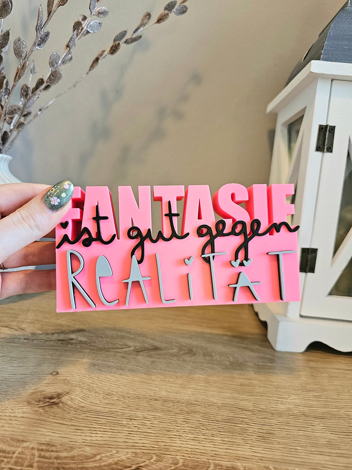 Lettering Display | Imagination Is a Good Antidote to Reality | Customizable | 3D Print