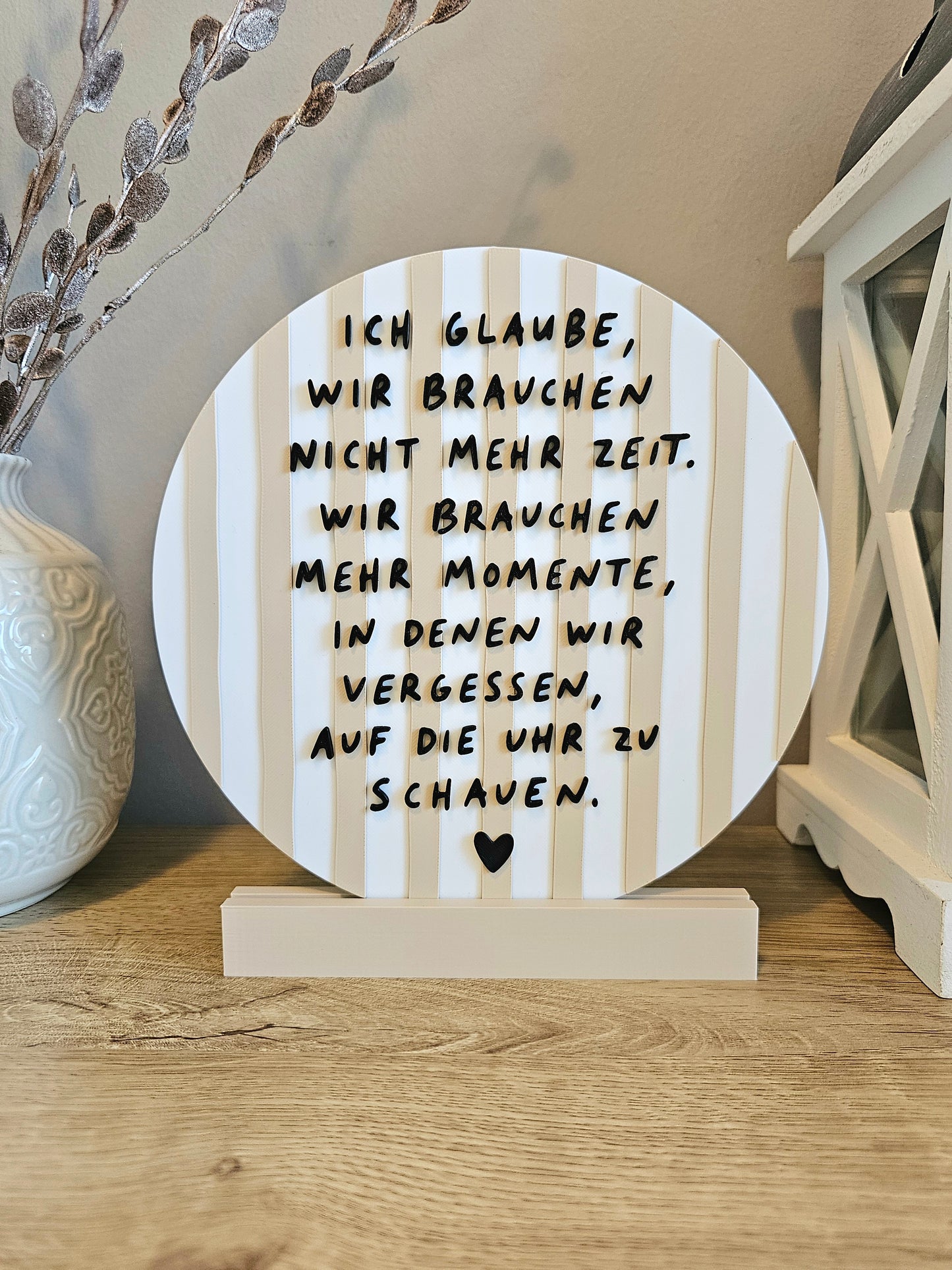 Statement Sign Display | Time Quote | Customizable | 3D Print
