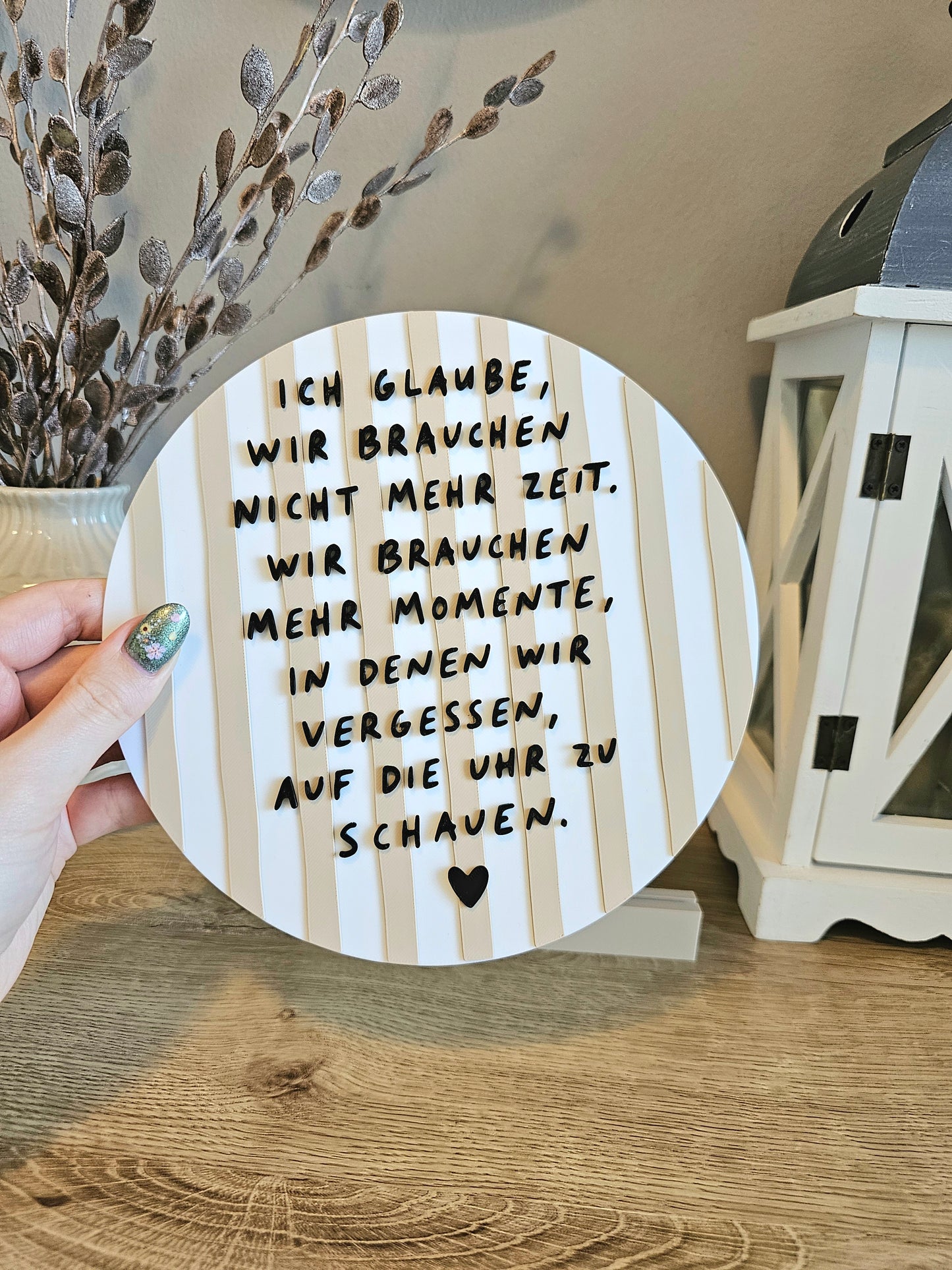 Statement Sign Display | Time Quote | Customizable | 3D Print