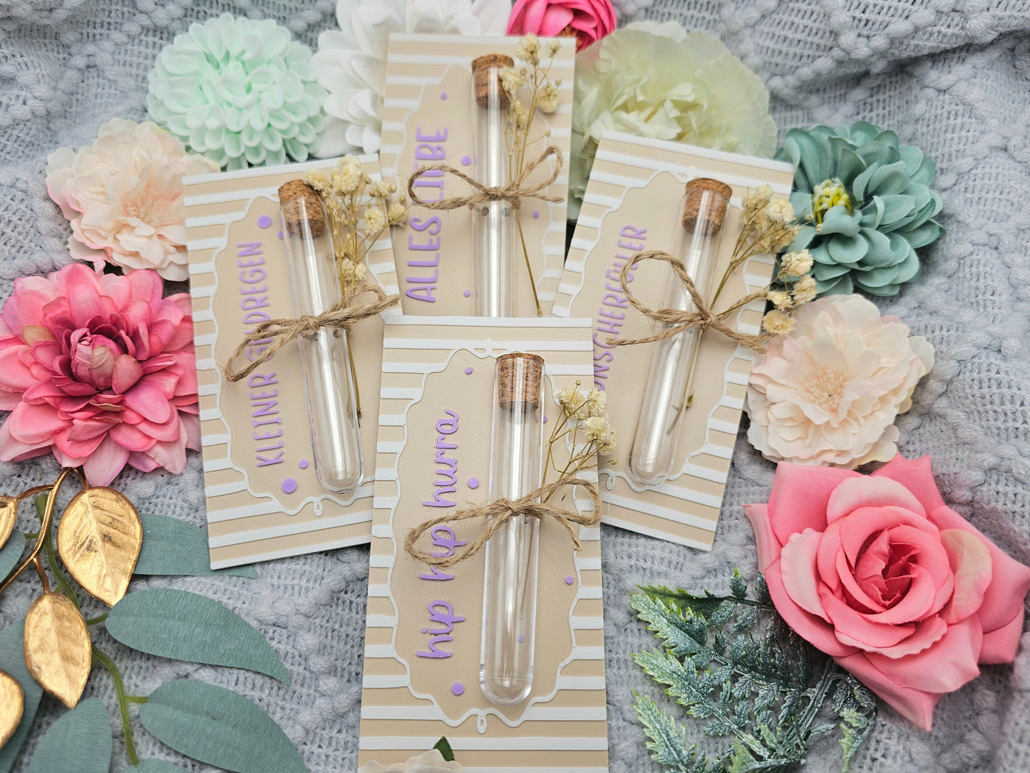 Wish Granter Card with Test Tube | Beige | Motif Choice | 3D Print