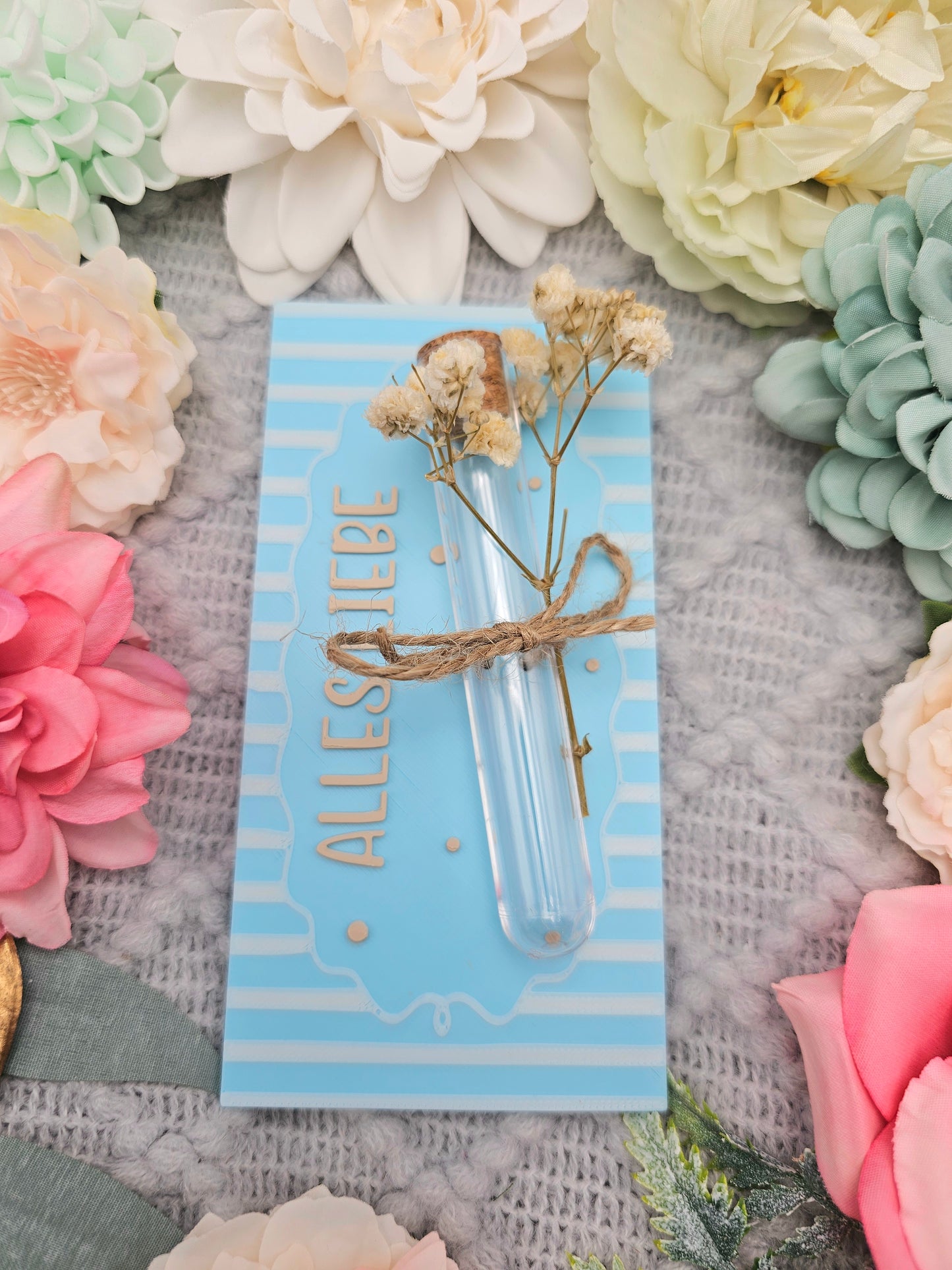 Wish Fulfiller Card with Test Tube | Blue | Choice of Design | 3D Print
