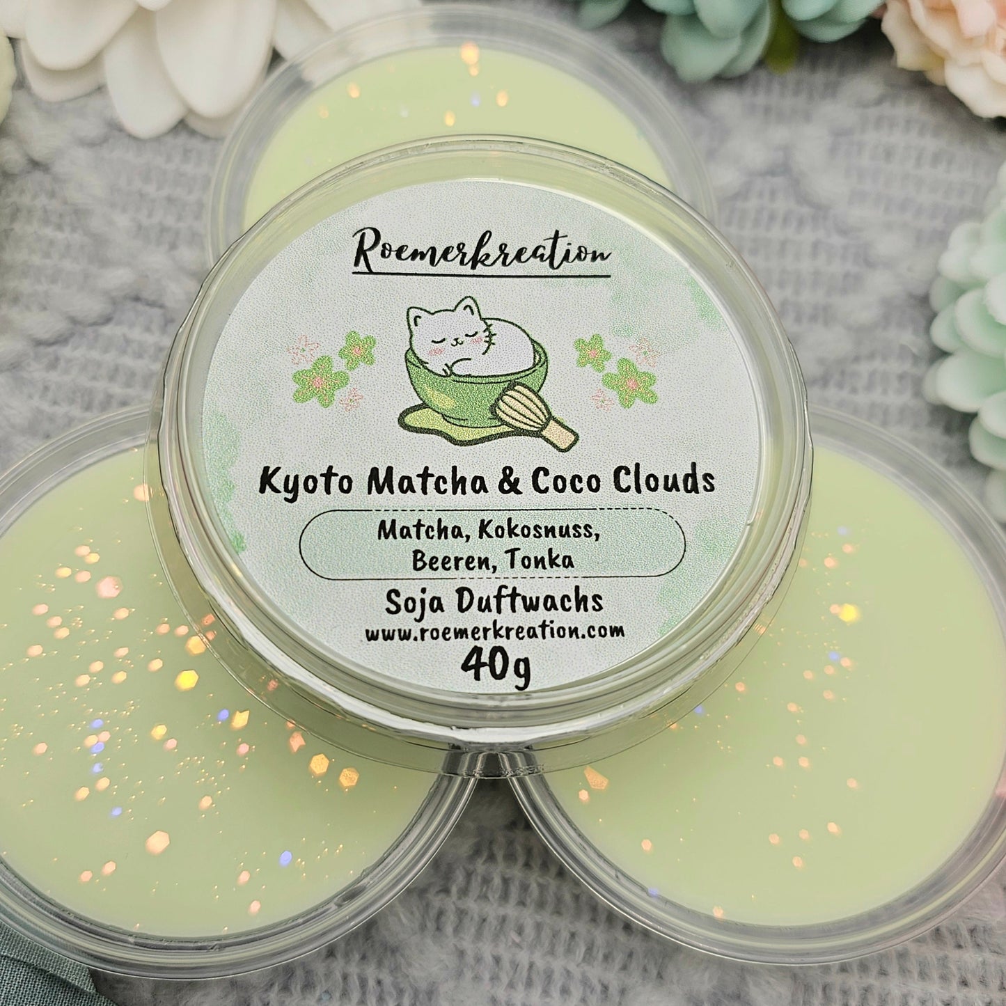 Schale 40 g | Kyoto Matcha & Coco Clouds | Duftwachs