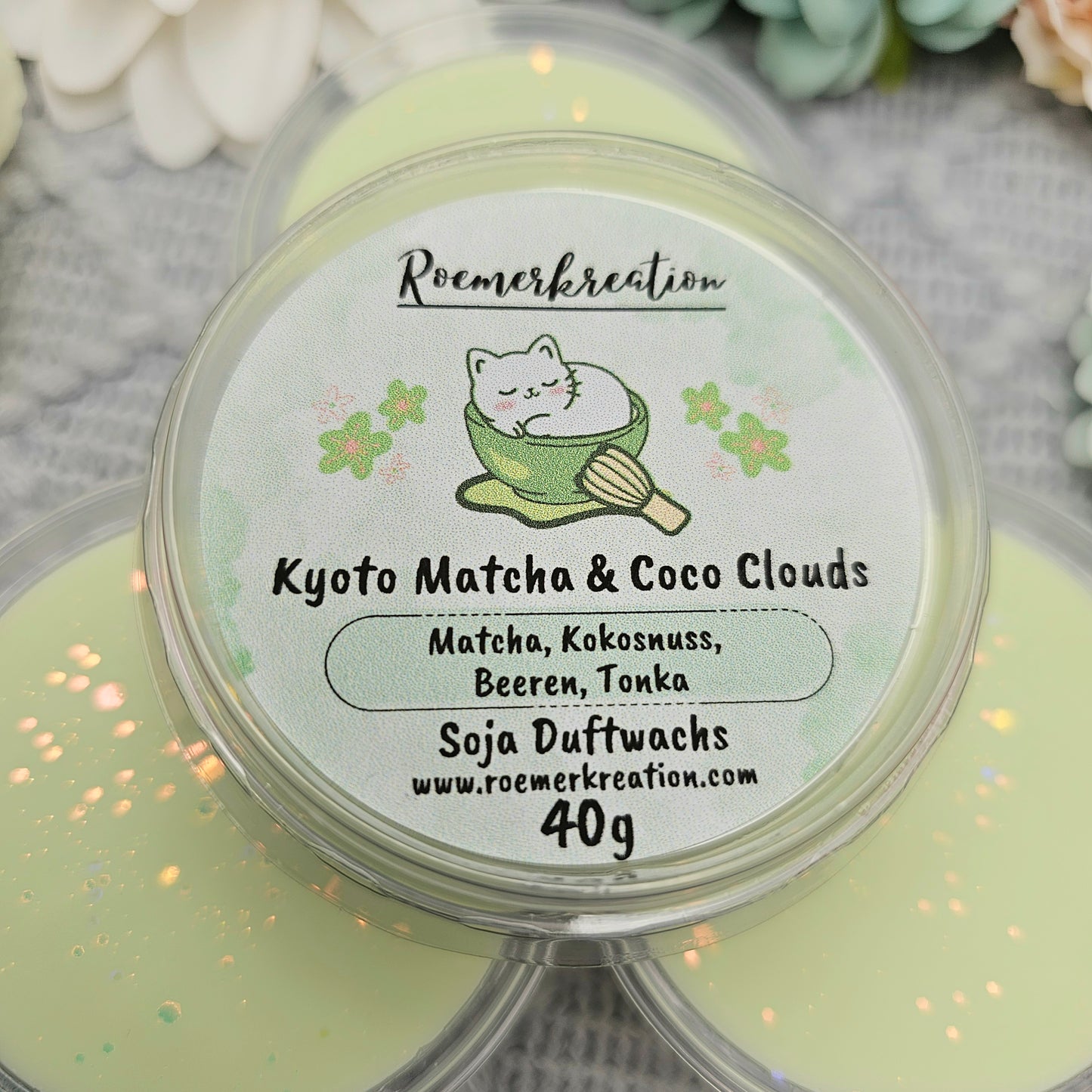 Schale 40 g | Kyoto Matcha & Coco Clouds | Duftwachs
