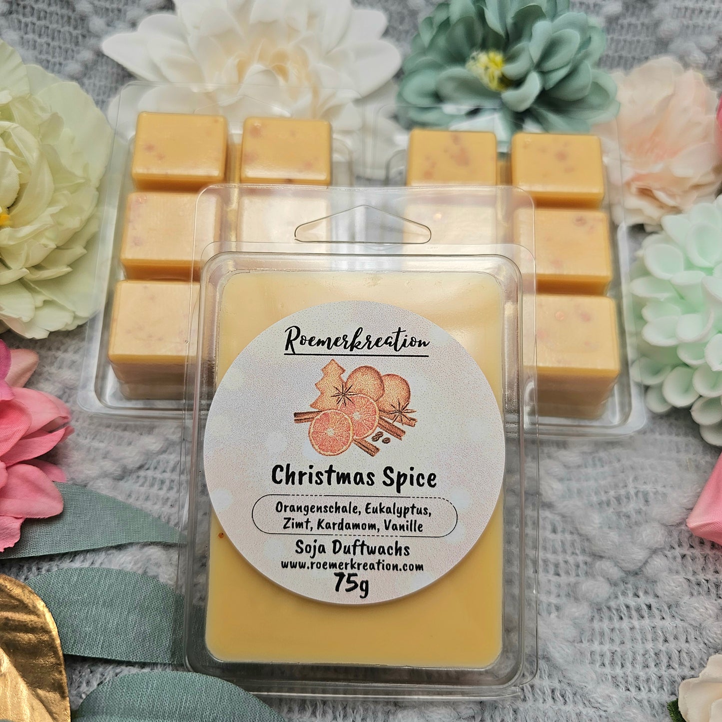 Tafel 75 g | Christmas Spice | Duftwachs