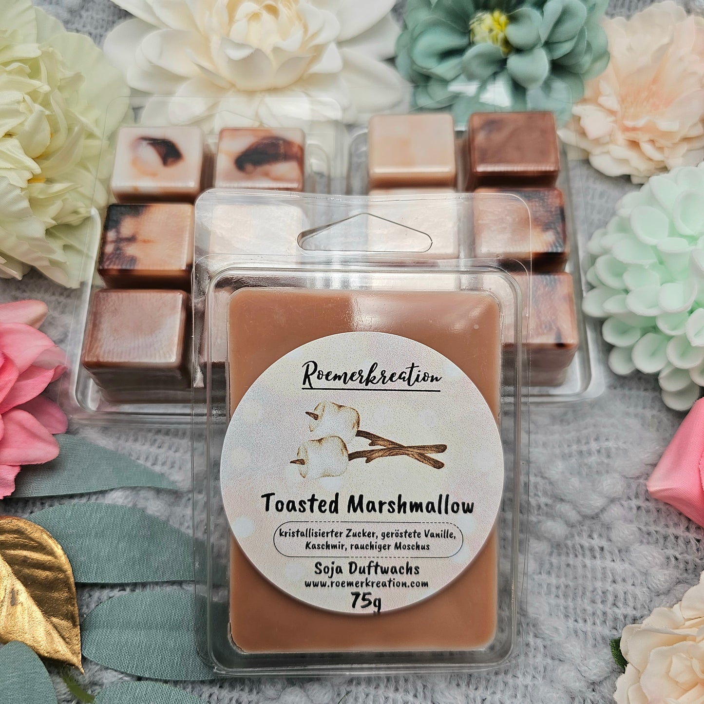 Tafel 75 g | Toasted Marshmallow | Duftwachs