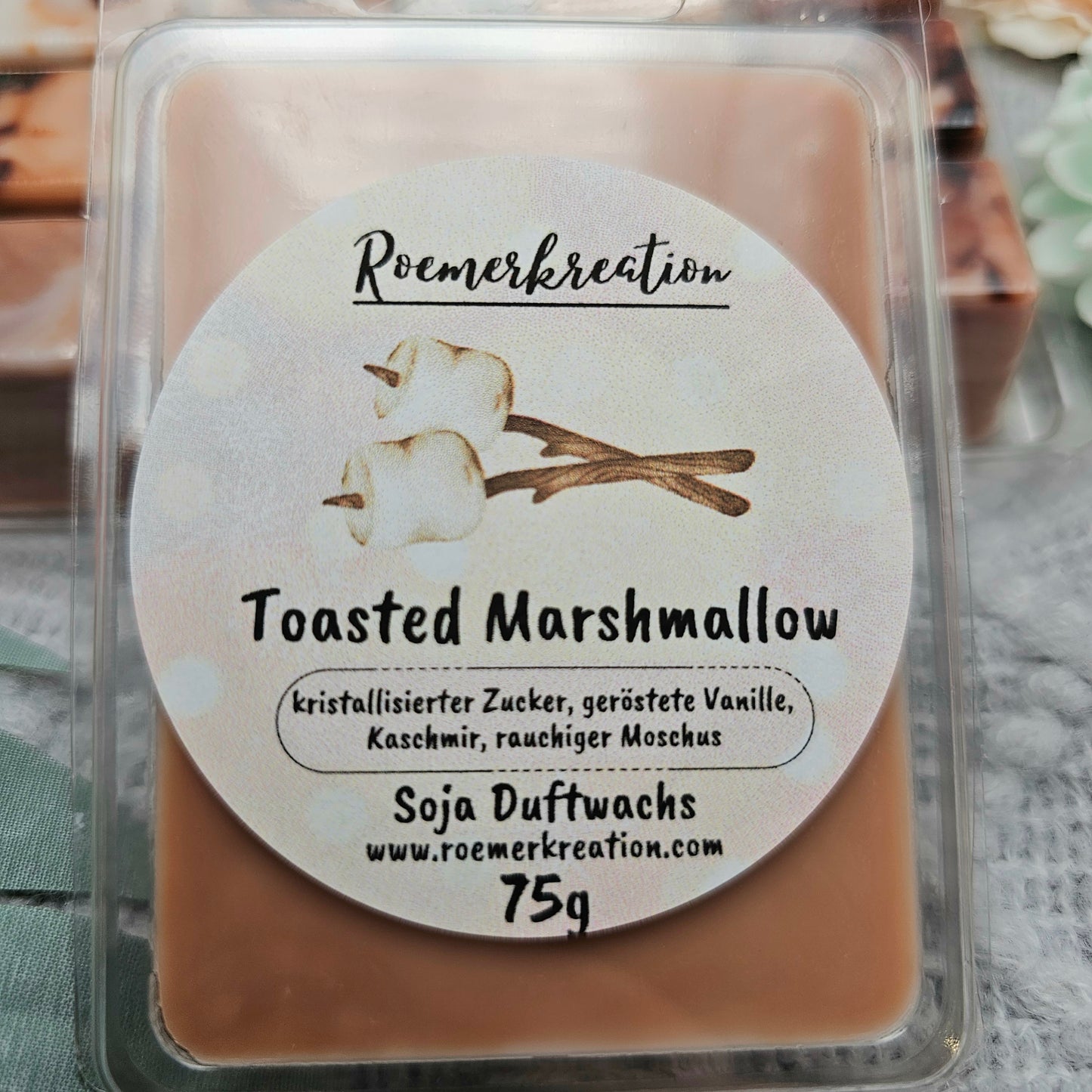 Tafel 75 g | Toasted Marshmallow | Duftwachs