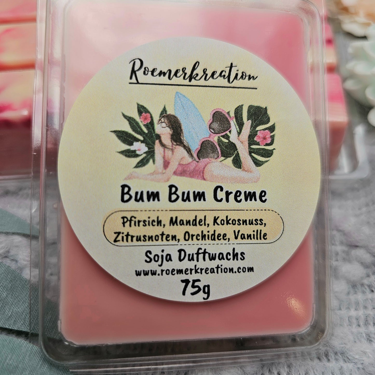 Tafel 75 g | Bum Bum Creme | Duftwachs