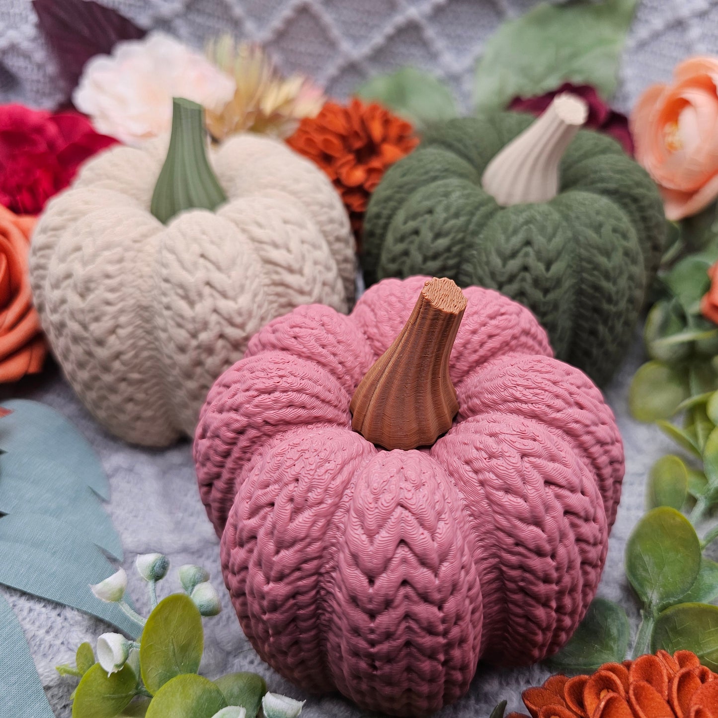 Strickkürbis Groß |  Farbauswahl | 3D Druck