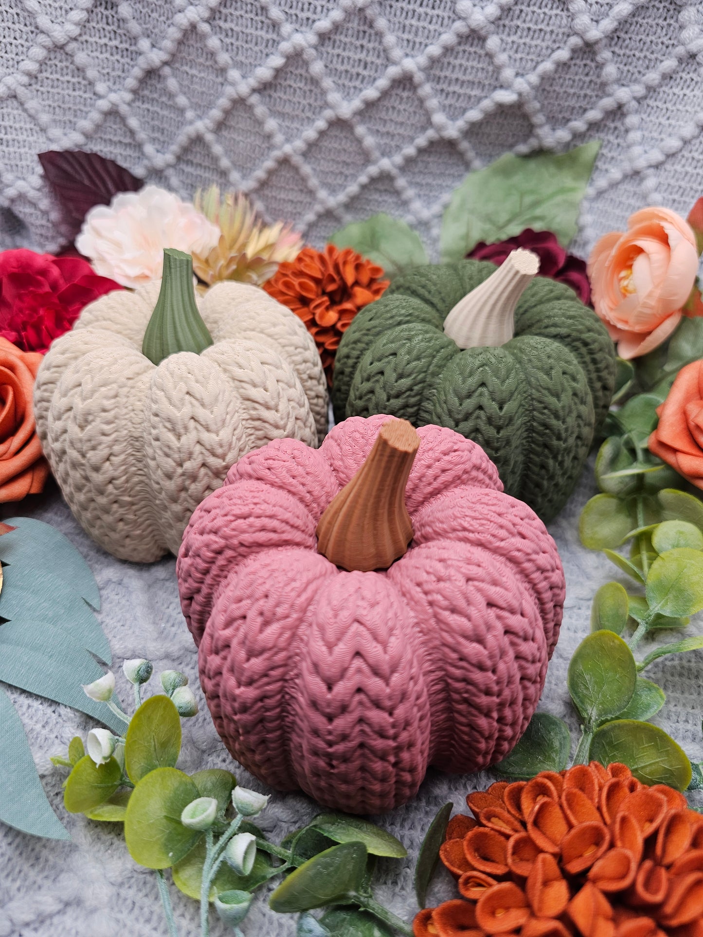 Strickkürbis Groß |  Farbauswahl | 3D Druck