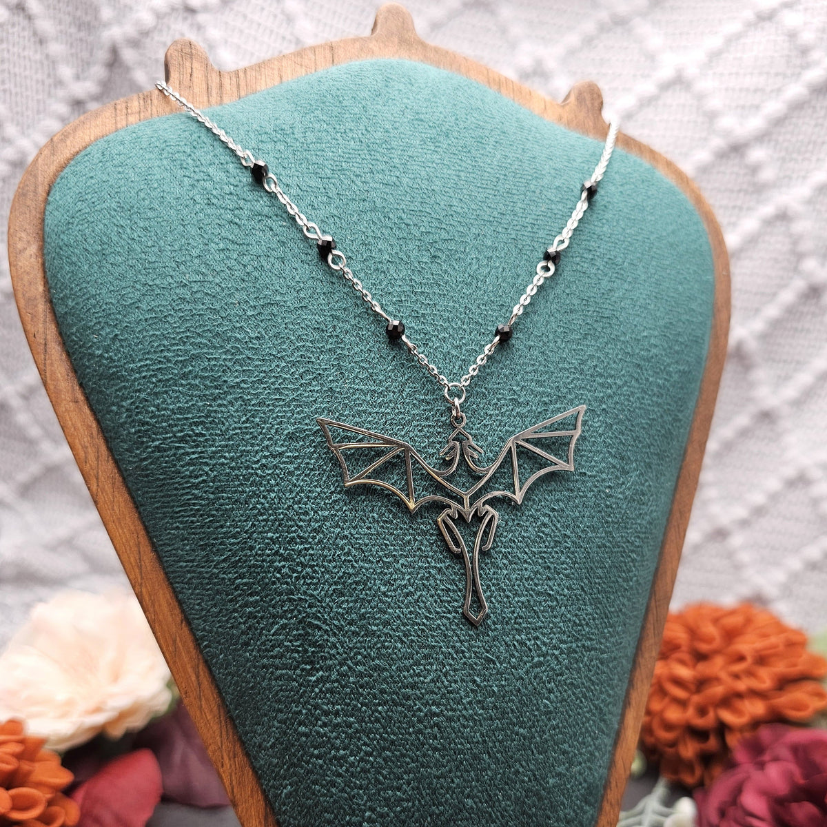 Halskette Drache | Spinell | Edelstahl