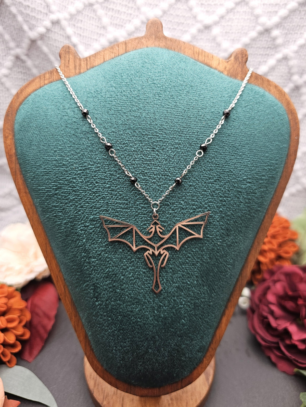 Halskette Drache | Spinell | Edelstahl