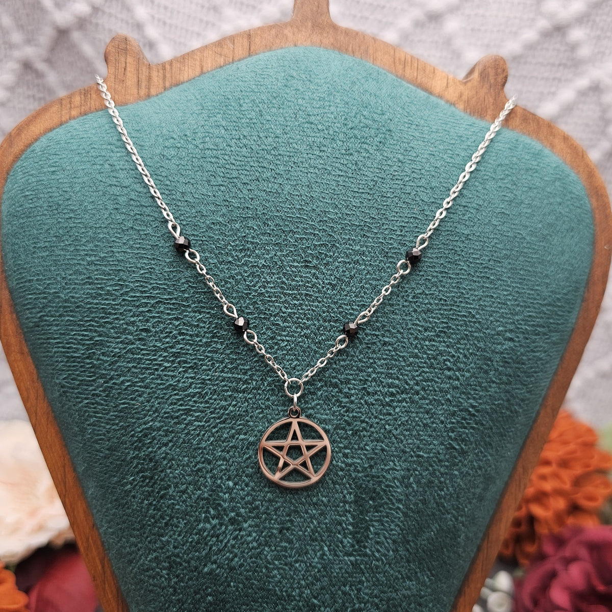 Halskette Pentagramm | Spinell | Edelstahl