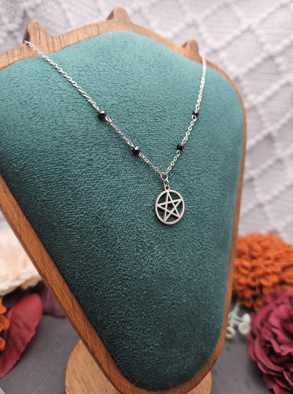 Halskette Pentagramm | Spinell | Edelstahl