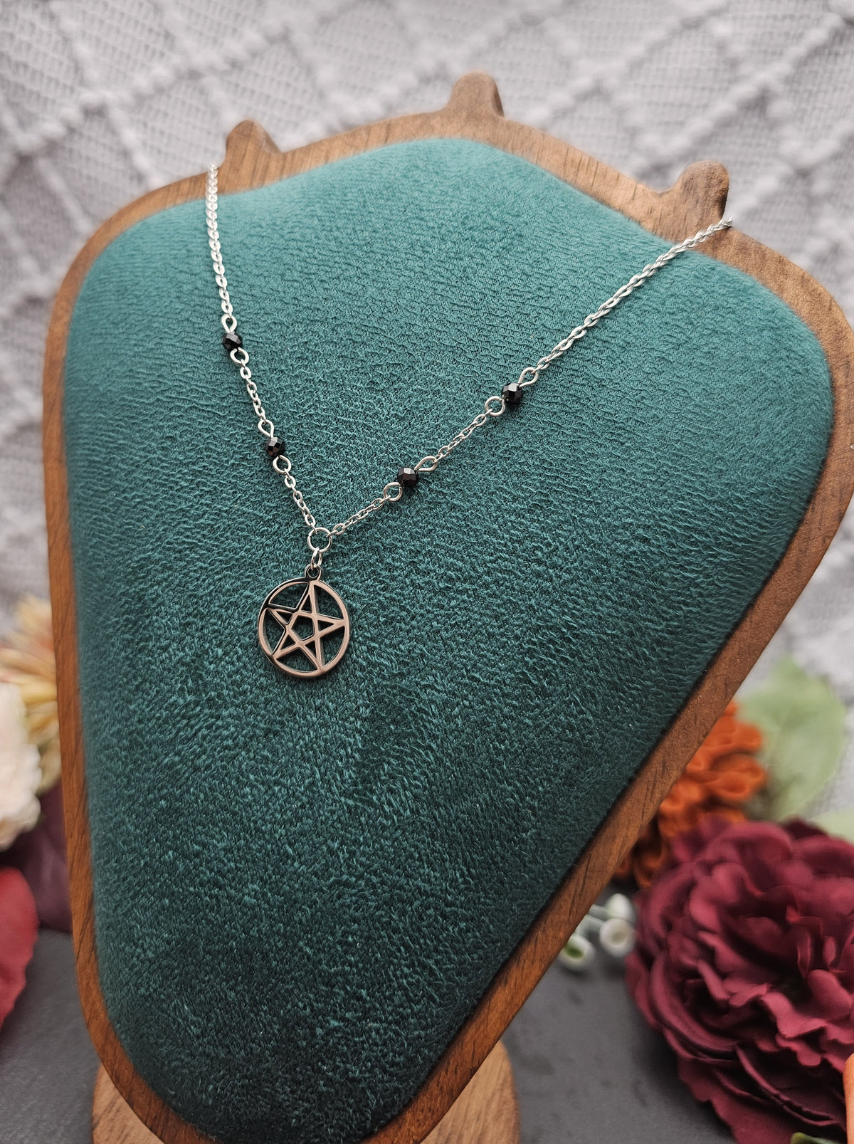 Halskette Pentagramm | Spinell | Edelstahl