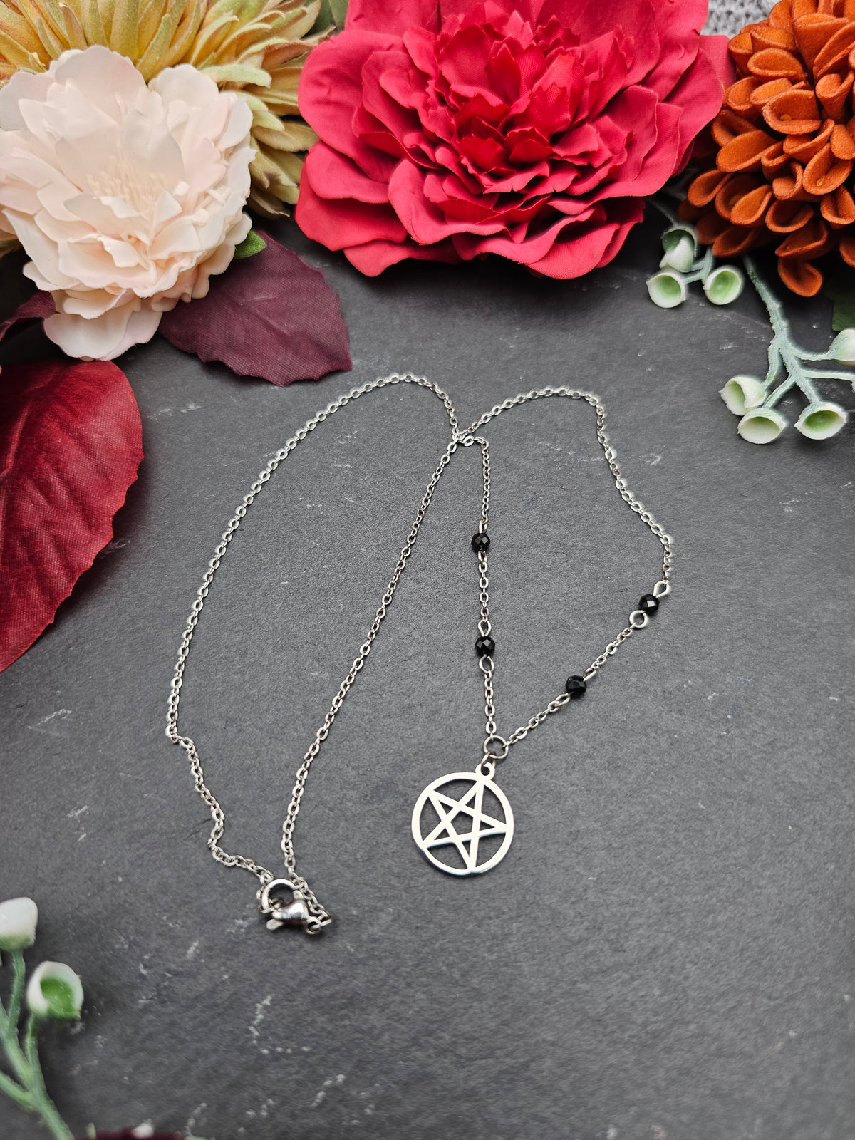 Halskette Pentagramm | Spinell | Edelstahl