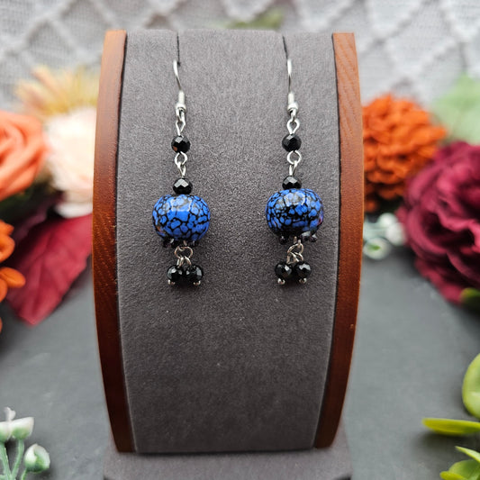 Ohrringe Blüten Blau | Spinell | Edelstahl
