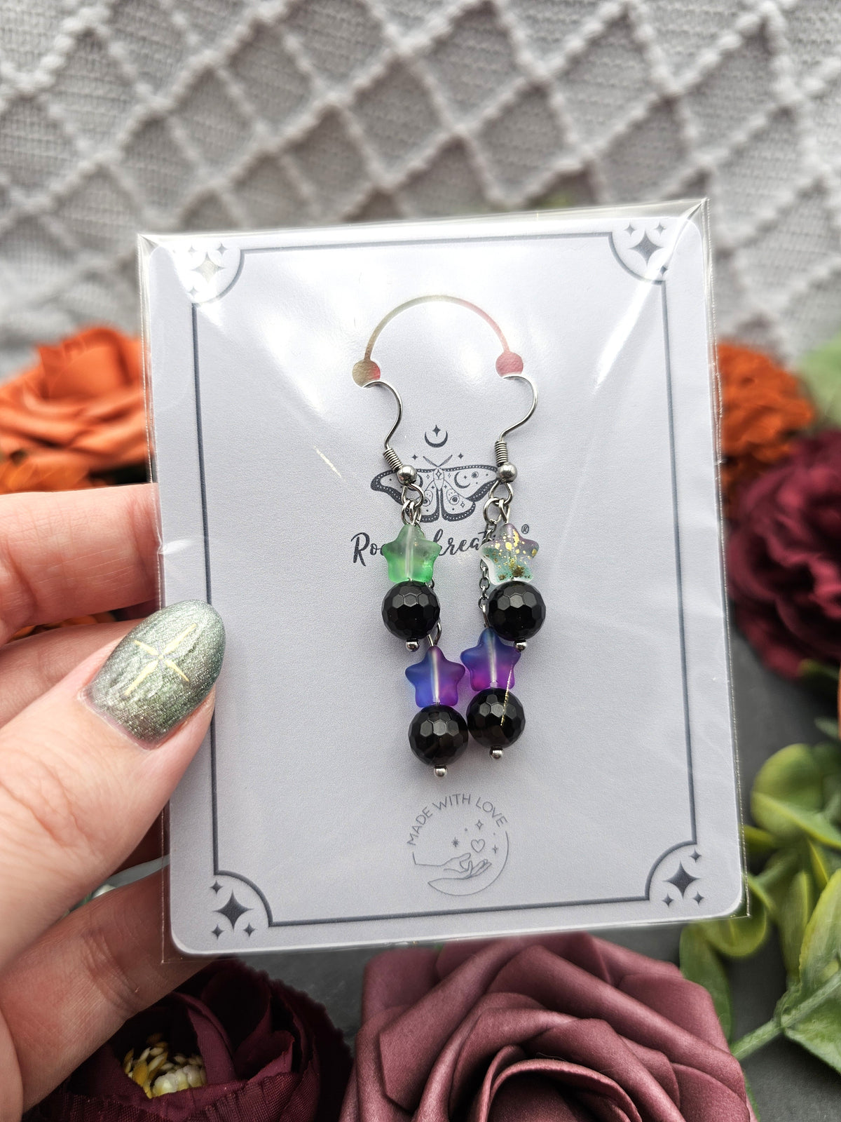 Ohrringe Rußgeist | Onyx | Edelstahl