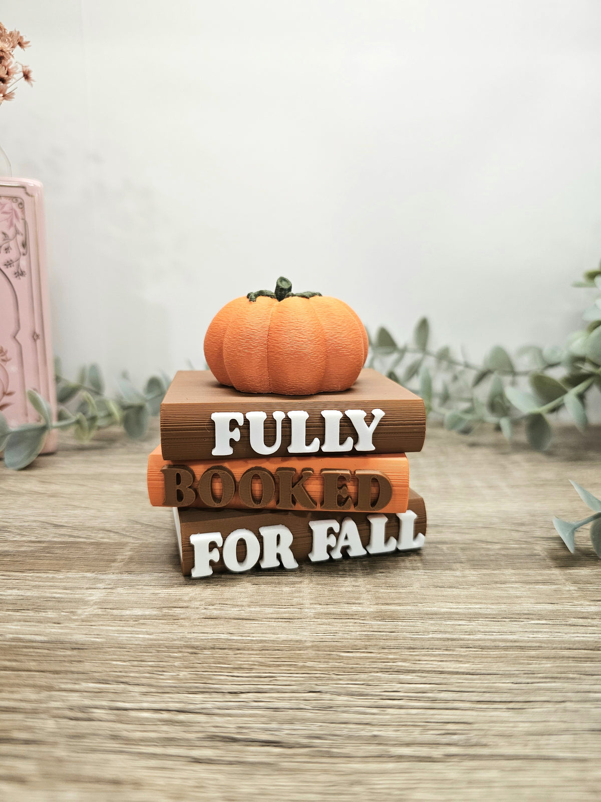 Regaldeko Buchstapel "Fully Booked for Fall" Farbauswahl | 3D Druck