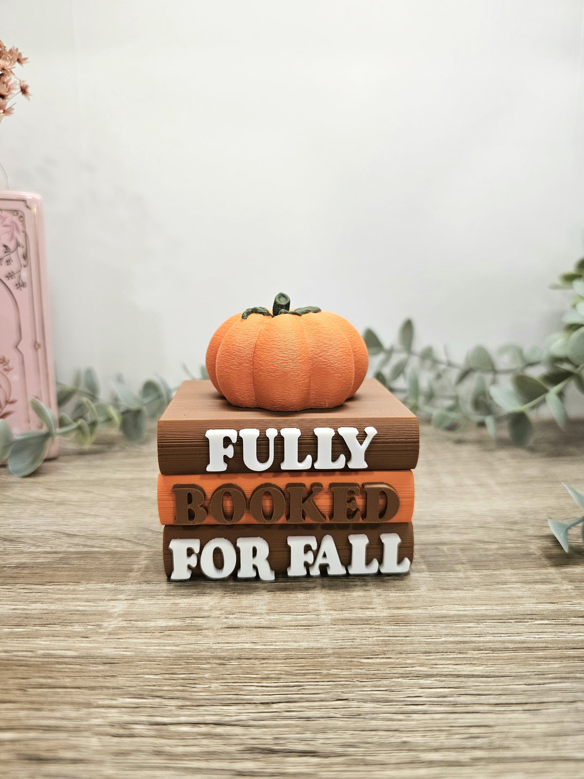 Regaldeko Buchstapel "Fully Booked for Fall" Farbauswahl | 3D Druck