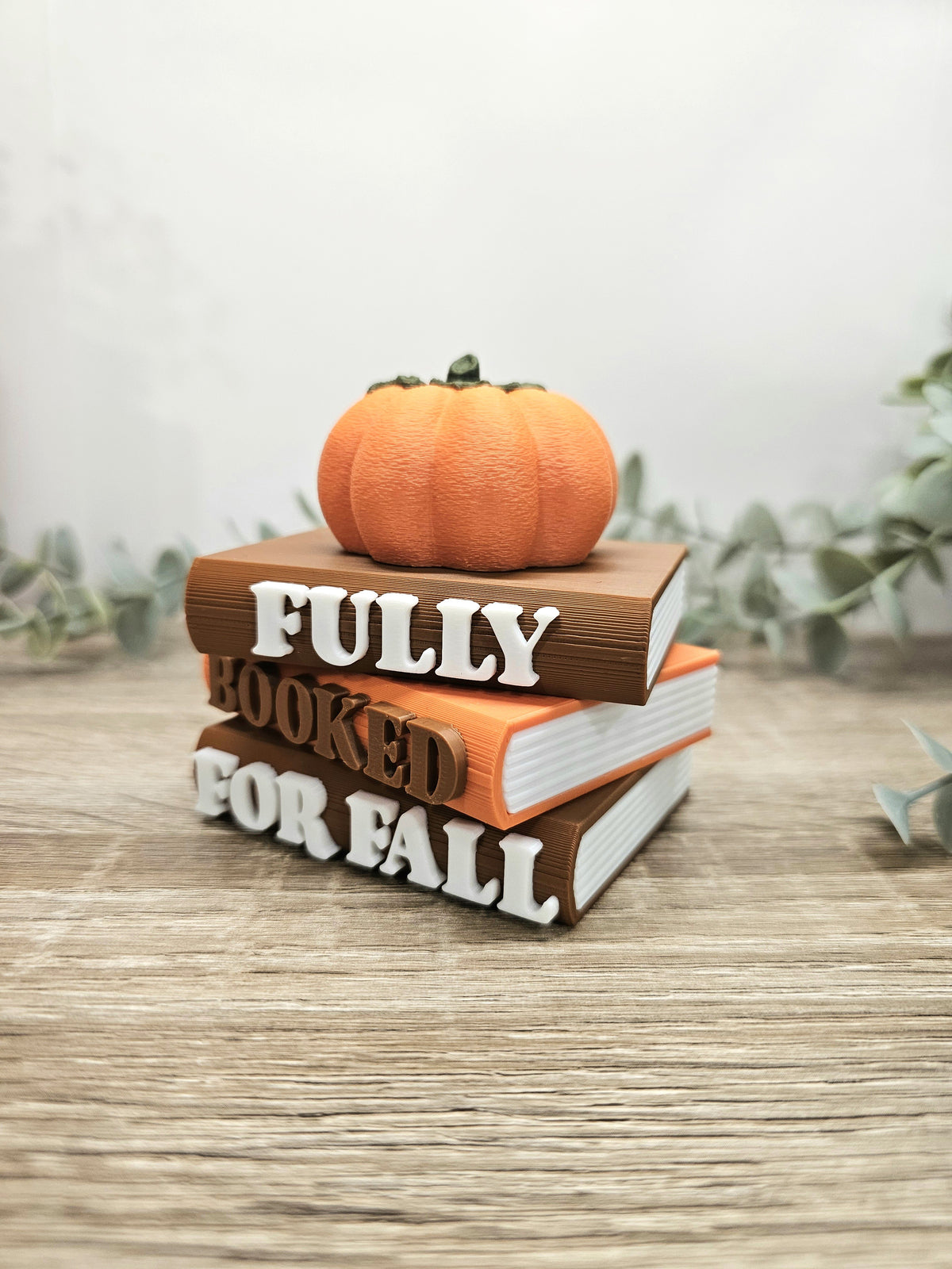 Regaldeko Buchstapel "Fully Booked for Fall" Farbauswahl | 3D Druck